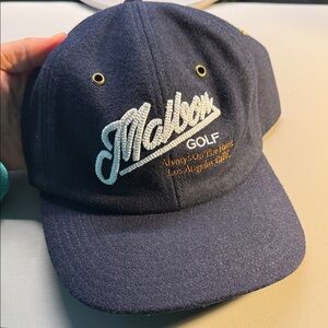 Malbon Maxwell snapback navy blue